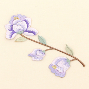 73-888 블루밍 꽃 자수장식_퍼플 18747