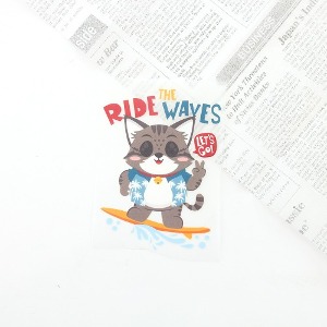 쏘잉스 3D열전사지  Ride Waves 고양이-210번(97210)  A3