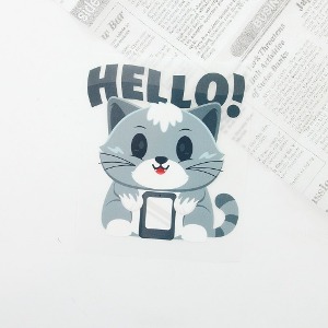 쏘잉스 3D열전사지 청그레이 고양이-213번(97213)  A3